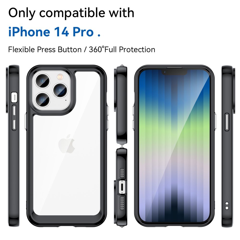 Hybriddeksel iPhone 14 Pro Svart