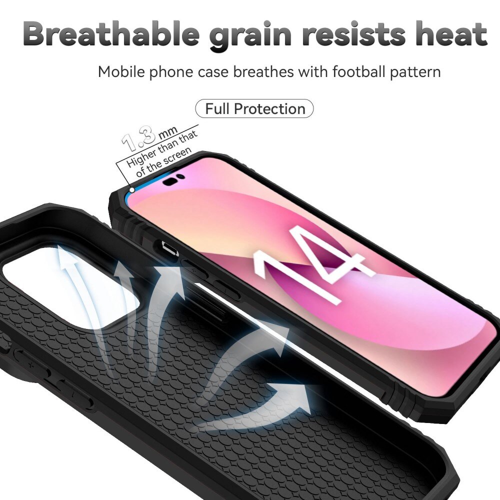Hybriddeksel Ring + Kamerabeskyttelse iPhone 14 Pro Max Svart