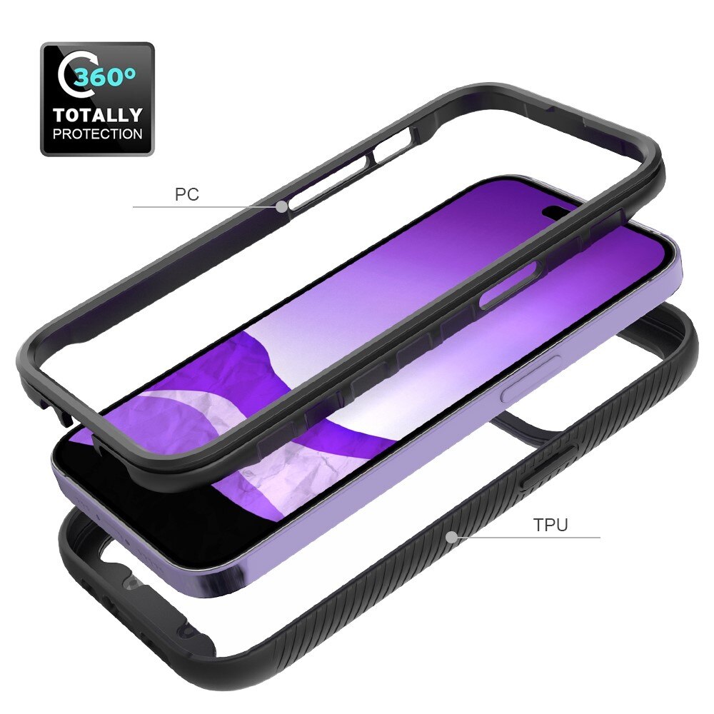Full Cover Deksel iPhone 14 Pro Svart
