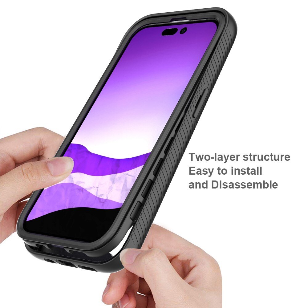 Full Cover Deksel iPhone 14 Pro Svart