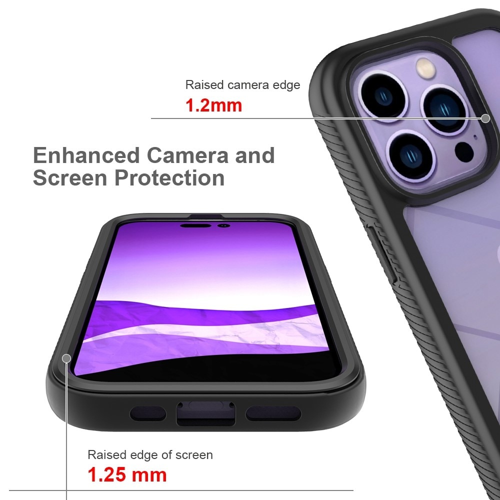 Full Cover Deksel iPhone 14 Pro Svart