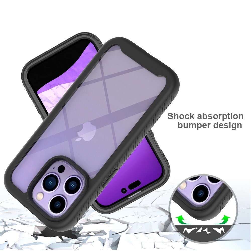 Full Cover Deksel iPhone 14 Pro Svart