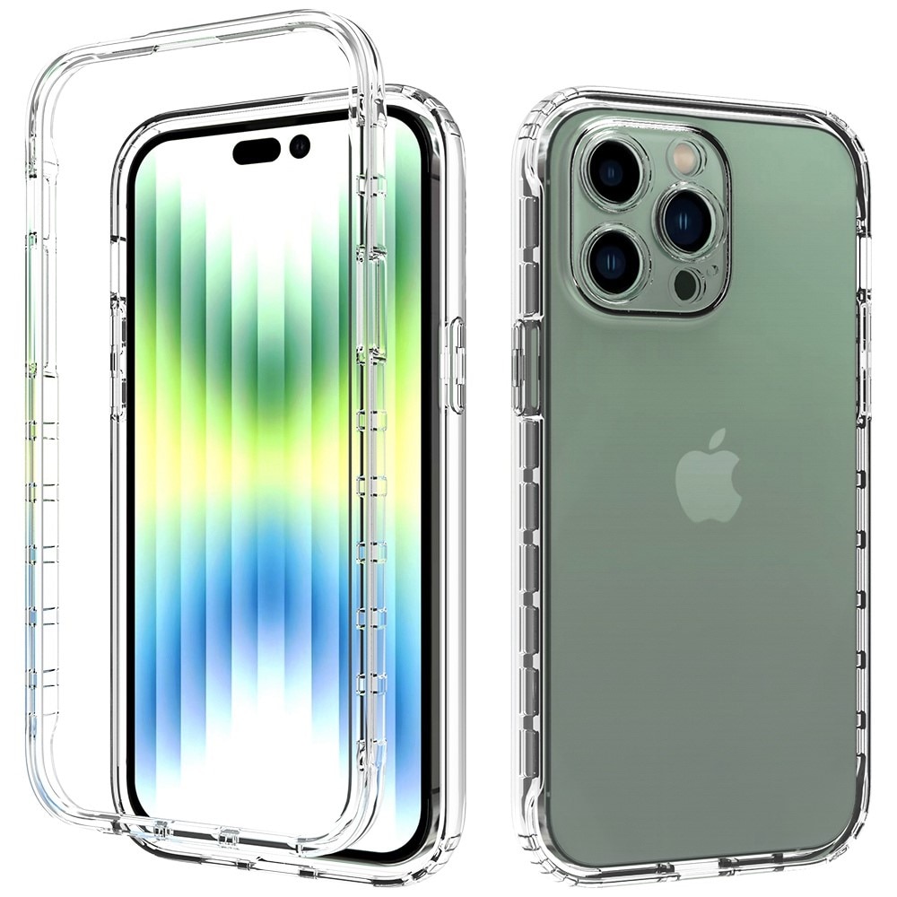 Full Cover Deksel iPhone 14 Pro Max Gjennomsiktig