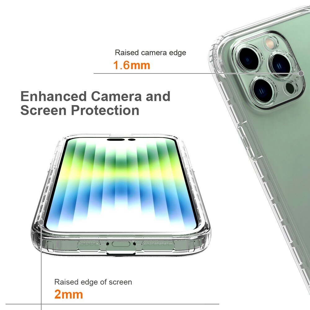 Full Cover Deksel iPhone 14 Pro Max Gjennomsiktig