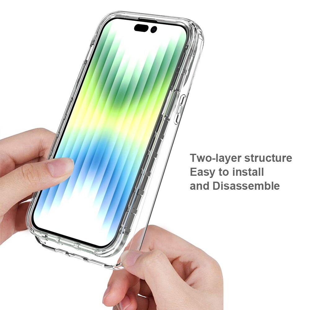Full Cover Deksel iPhone 14 Pro Max Gjennomsiktig