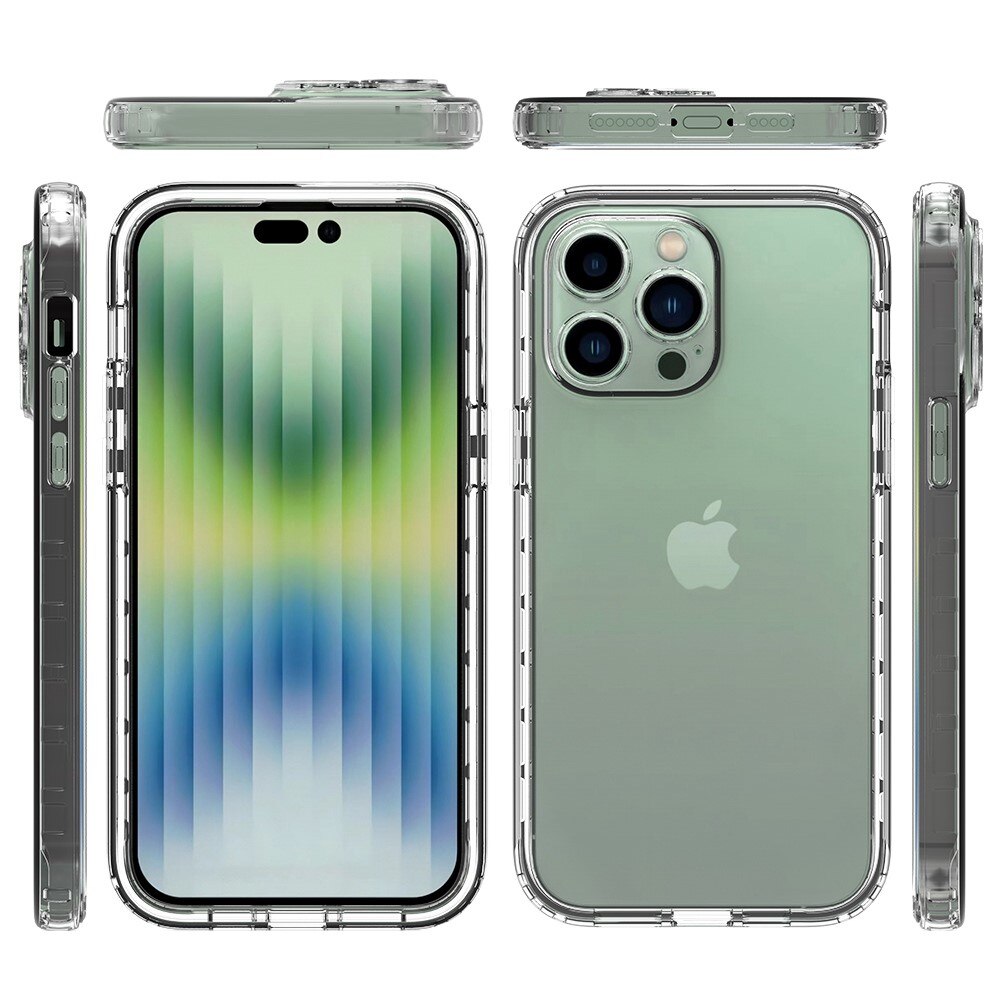 Full Cover Deksel iPhone 14 Pro Max Gjennomsiktig