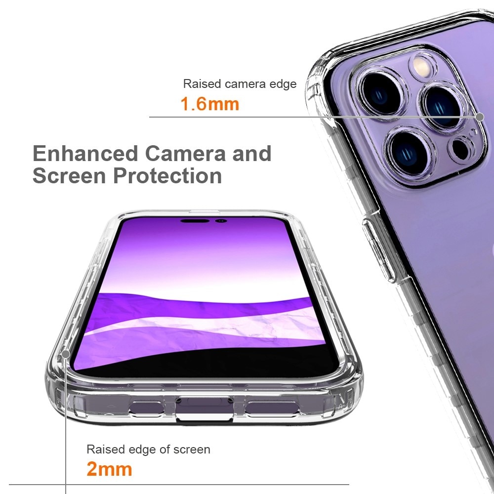 Full Cover Deksel iPhone 14 Pro Gjennomsiktig