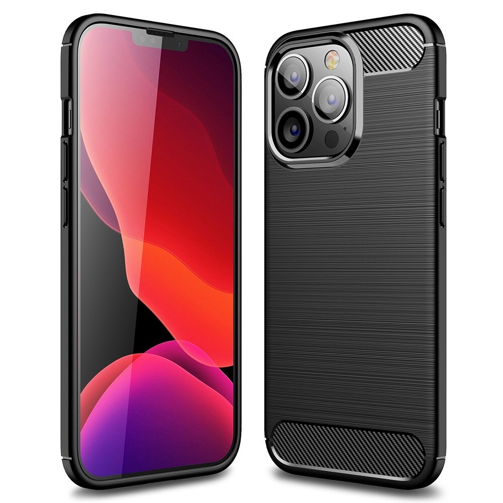 iPhone 14 Pro Deksel TPU Brushed Svart