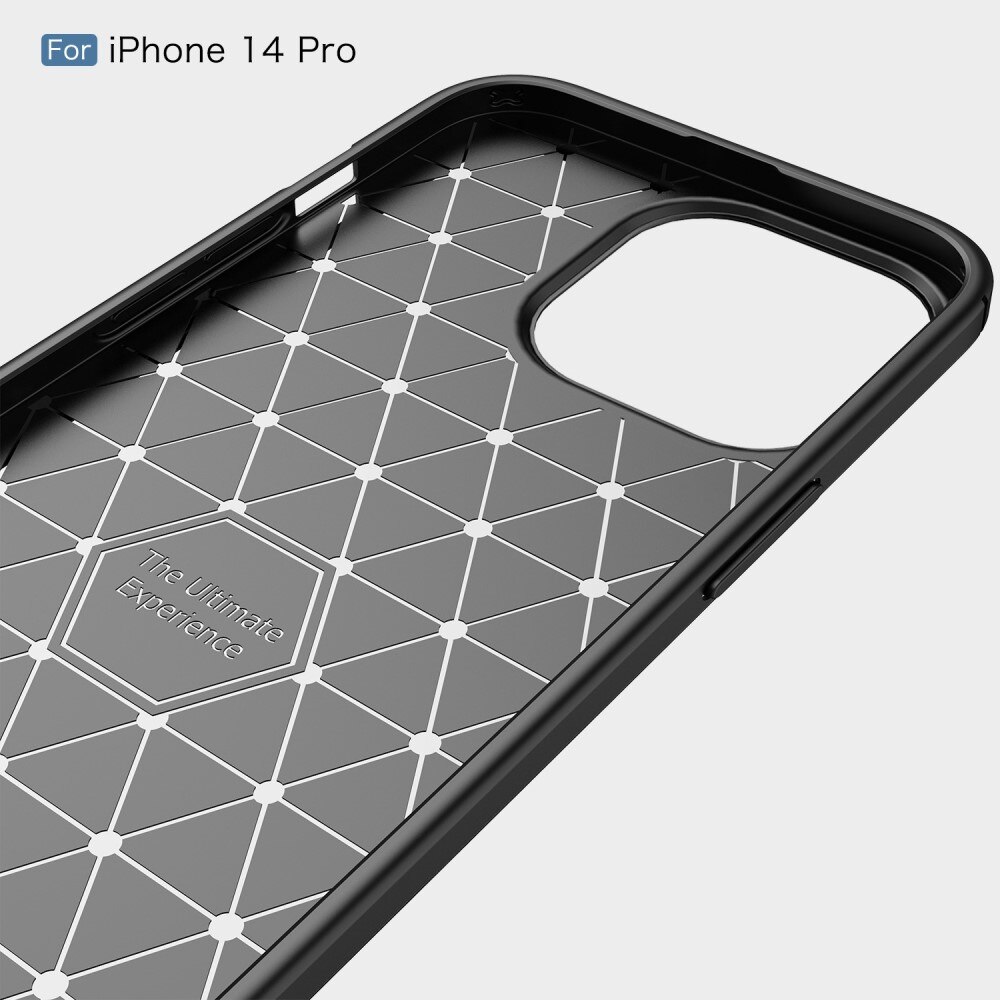 Brushed TPU Deksel iPhone 14 Pro Black