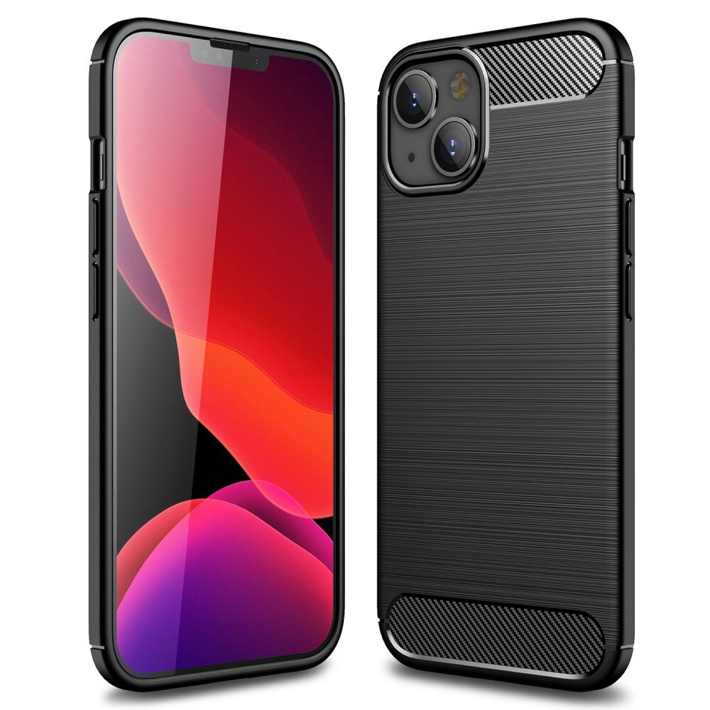 iPhone 14 Deksel TPU Brushed Svart
