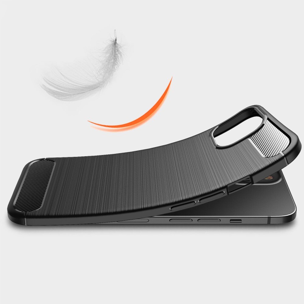 iPhone 14 Deksel TPU Brushed Svart
