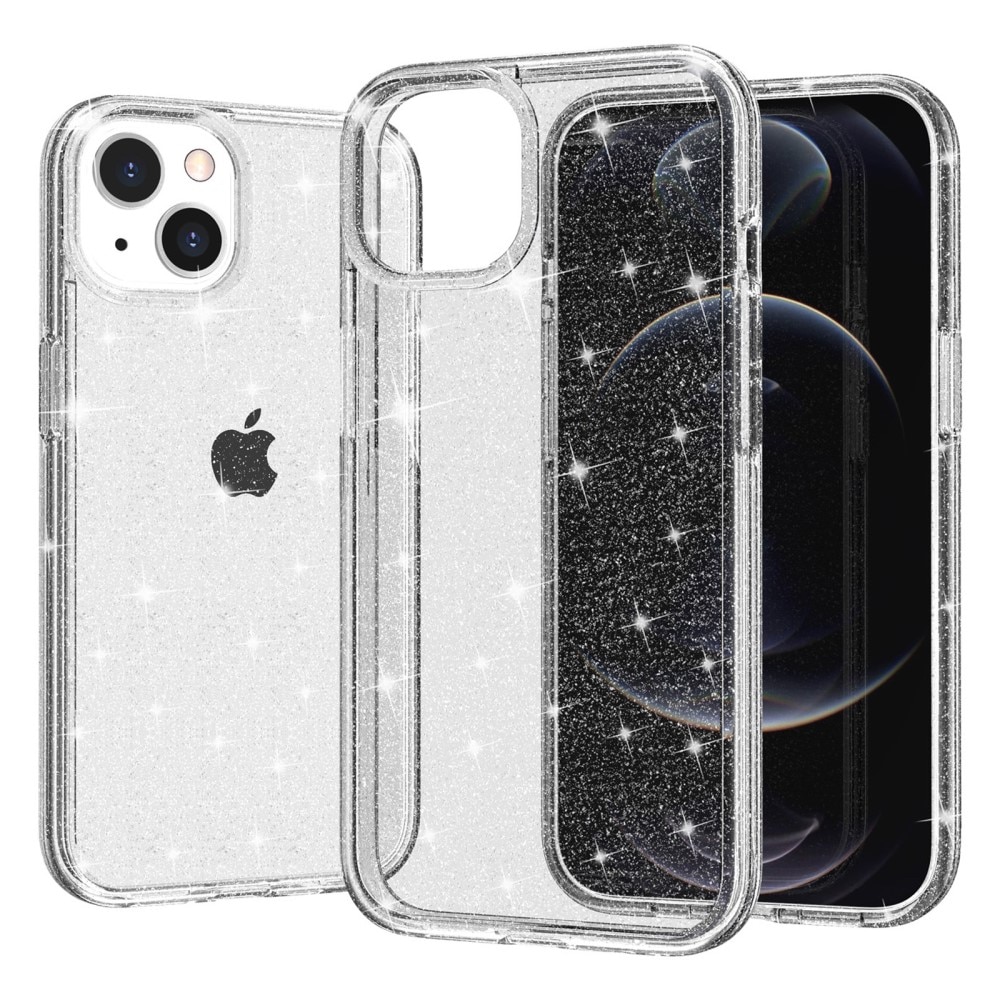 Liquid Glitter Case iPhone 15 gjennomsiktig