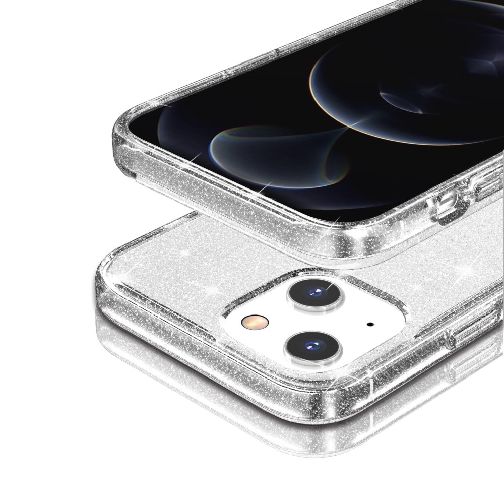 Liquid Glitter Case iPhone 15 gjennomsiktig