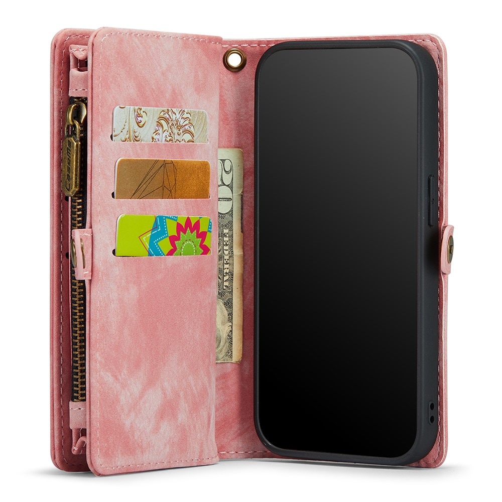 Multi-slot Lommeboksetui iPhone 7 Plus/8 Plus rosa