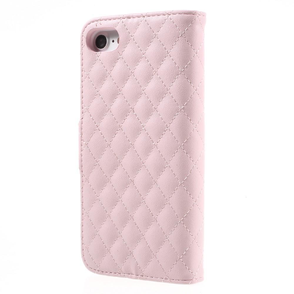 Lommebokdeksel iPhone 8 Quilted rosa