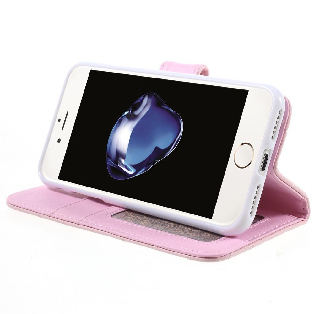 Lommebokdeksel iPhone 7 Quilted rosa