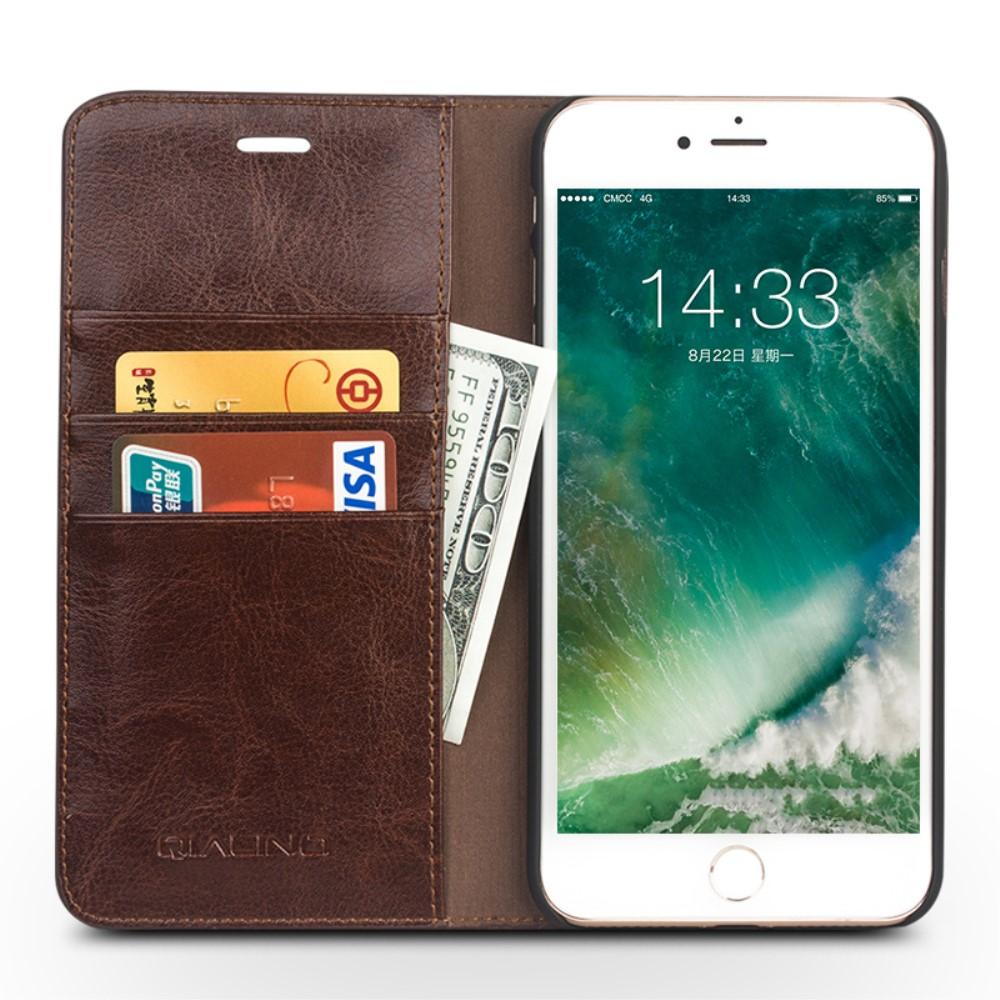 iPhone 8 Leather Wallet Case Brown