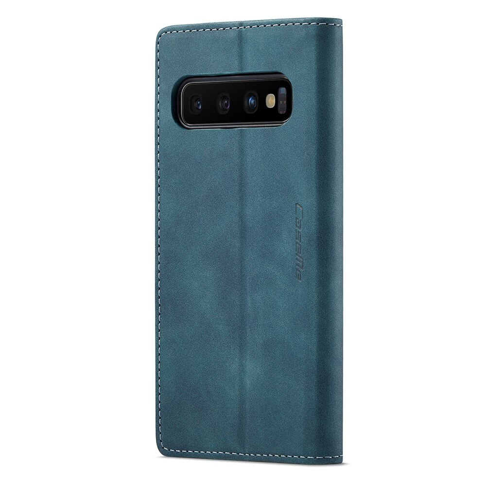 Slim LommebokveskeSamsung Galaxy S10 blå