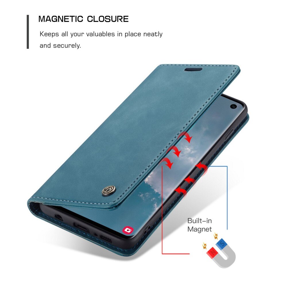 Slim Lommebokveske Samsung Galaxy S10 Blå