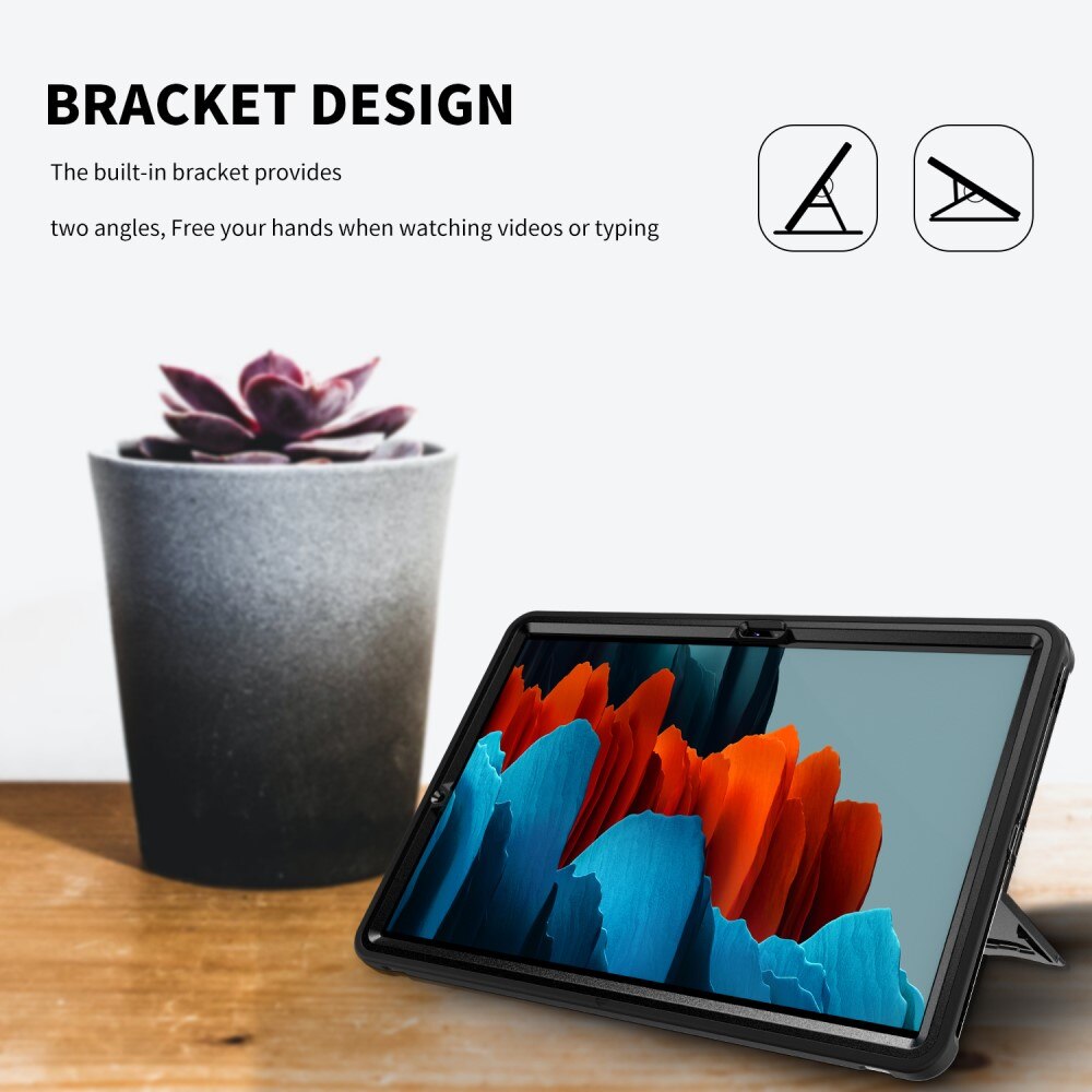 Støtsikker Hybriddeksel Samsung Galaxy Tab S7 Plus/S8 Plus svart
