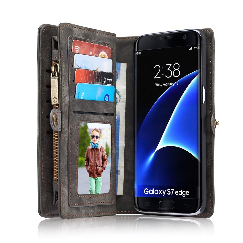 Multi-slot Lommeboksetui Samsung Galaxy S7 Edge Grå
