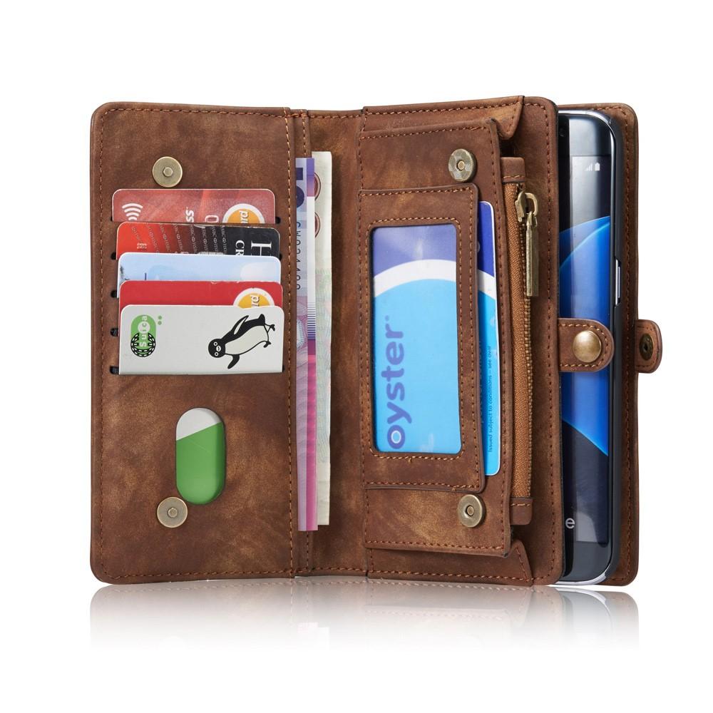 Multi-slot Lommeboksetui Samsung Galaxy S7 Edge Brun