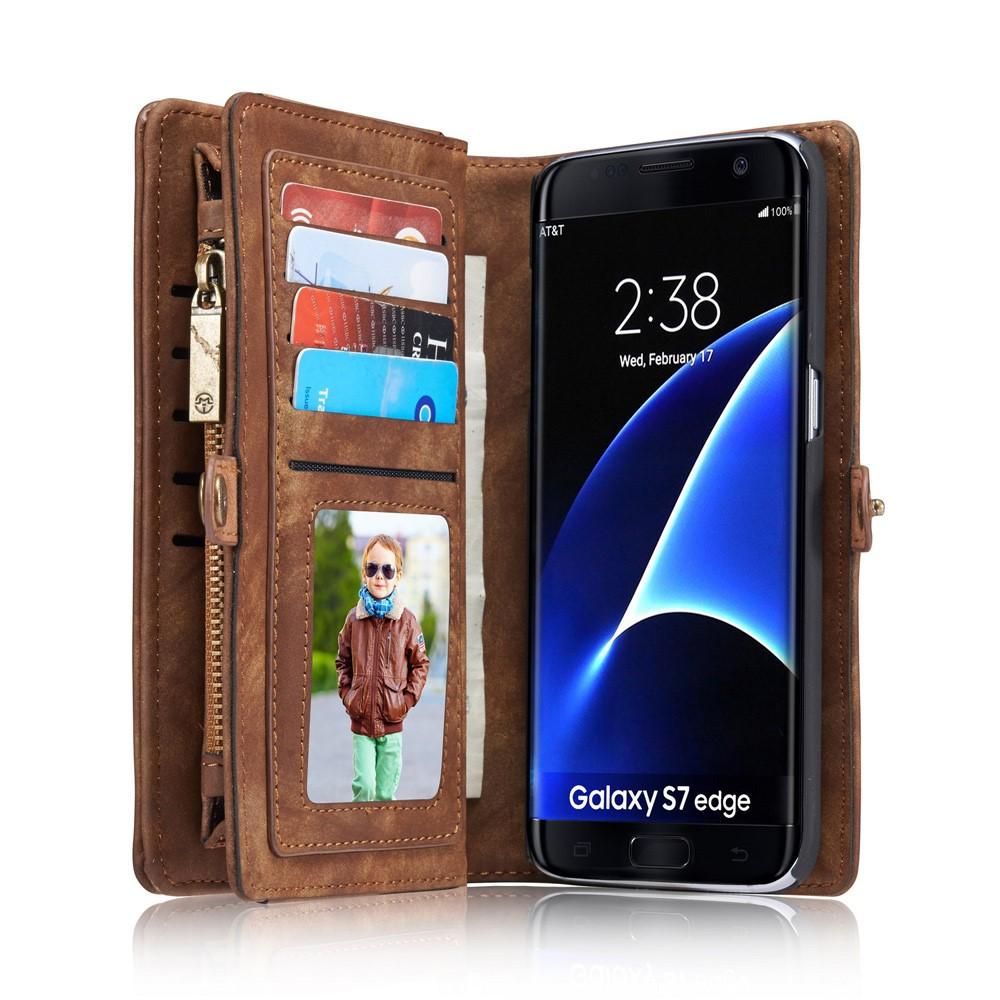 Multi-slot Lommeboksetui Samsung Galaxy S7 Edge Brun