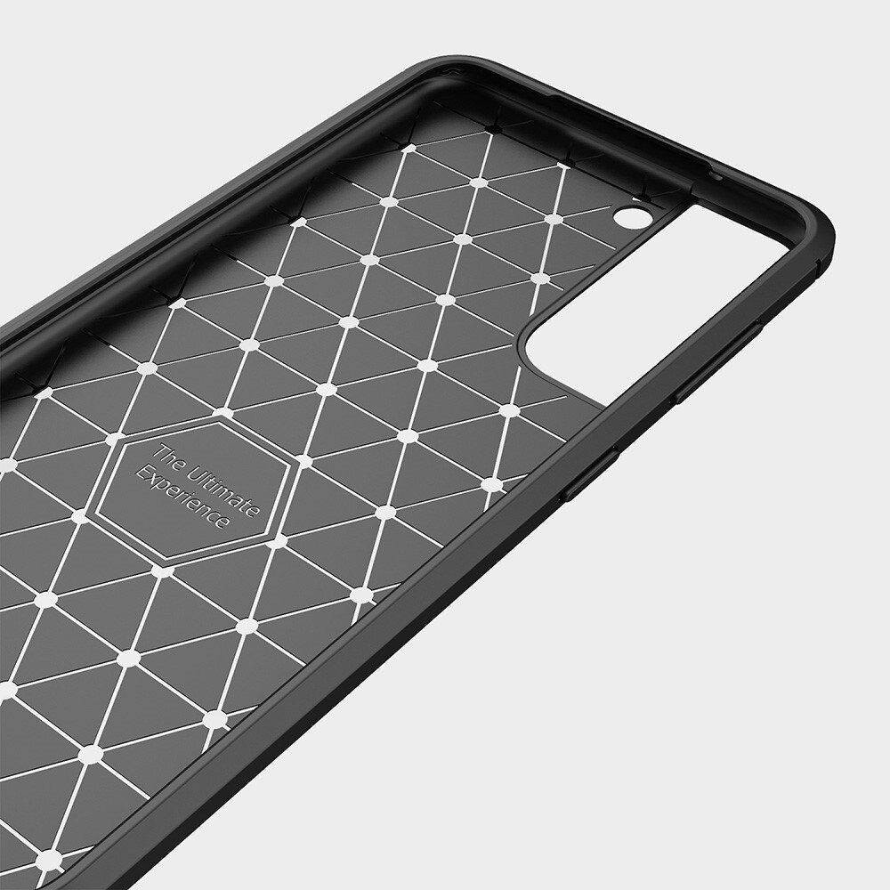 Samsung Galaxy S21 FE Deksel TPU Brushed Svart