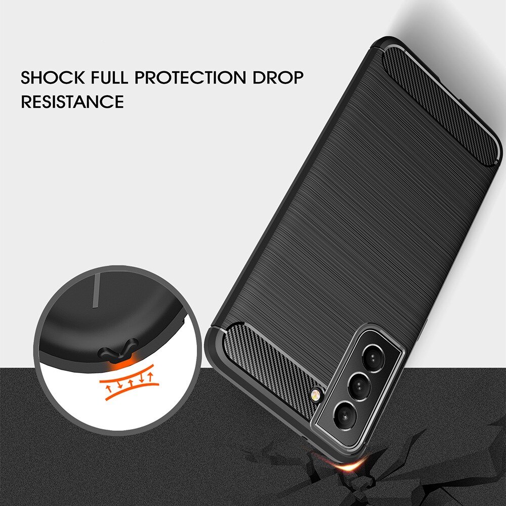 Samsung Galaxy S21 FE Deksel TPU Brushed Svart