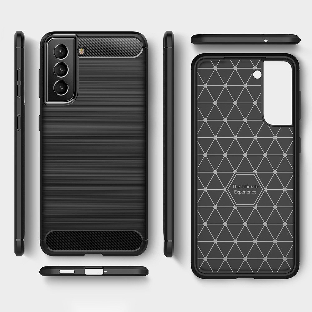 Samsung Galaxy S21 FE Deksel TPU Brushed Svart