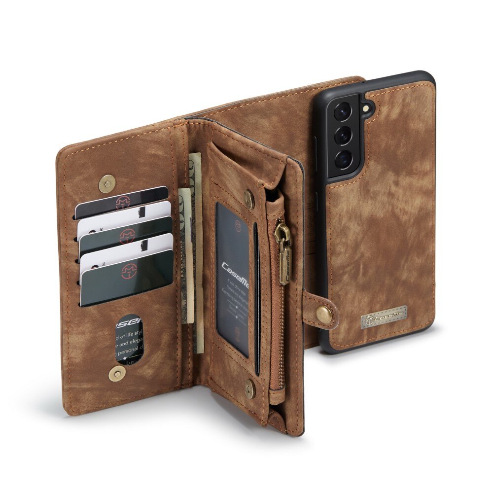 Multi-slot Lommeboksetui Samsung Galaxy S21 FE Brun
