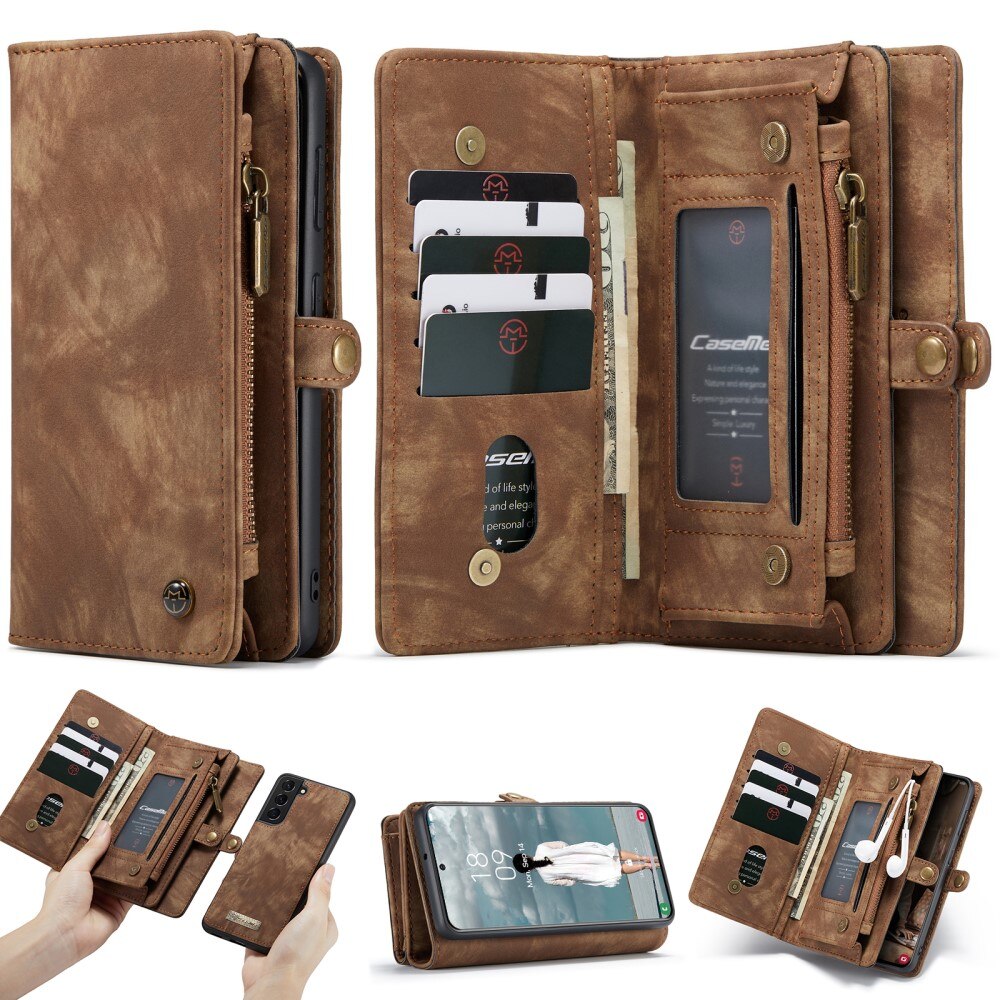 Multi-slot Lommeboksetui Samsung Galaxy S21 FE Brun