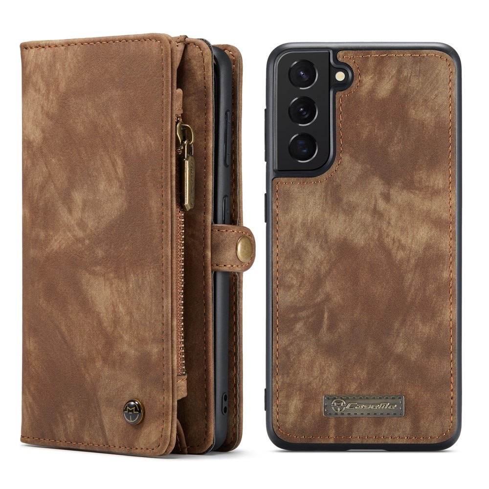 Multi-slot Lommeboksetui Samsung Galaxy S21 FE Brun