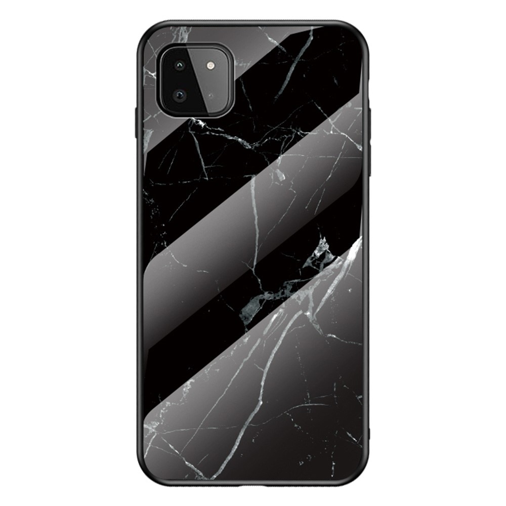 Herdet Glass Deksel Samsung Galaxy A22 5G svart marmor