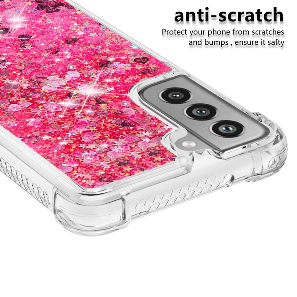 Glitter Powder TPU Case Galaxy S21 FE rosa