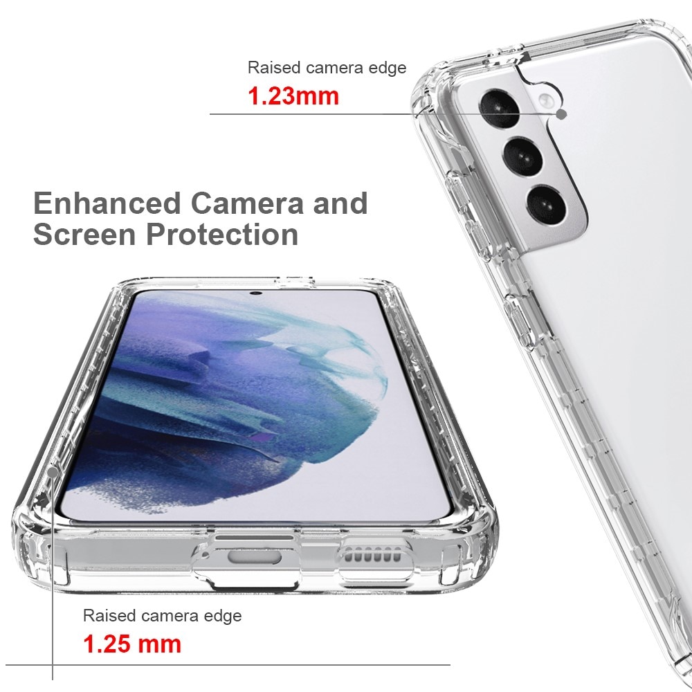 Full Cover Deksel Samsung Galaxy S21 gjennomsiktig