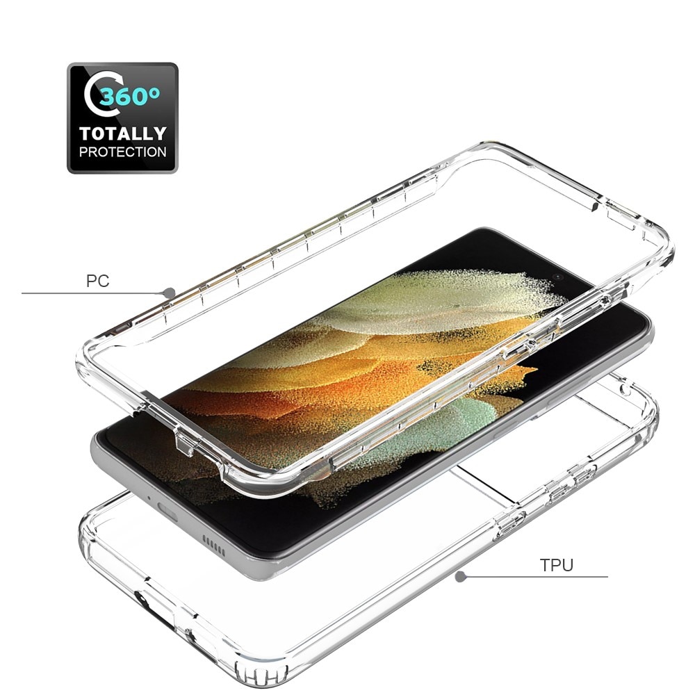 Full Cover Deksel Samsung Galaxy S21 Ultra gjennomsiktig