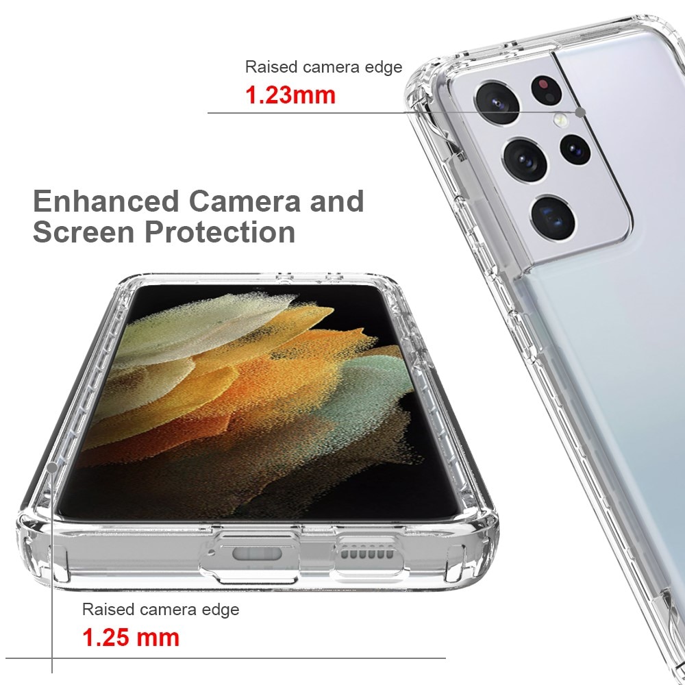 Full Cover Deksel Samsung Galaxy S21 Ultra Gjennomsiktig
