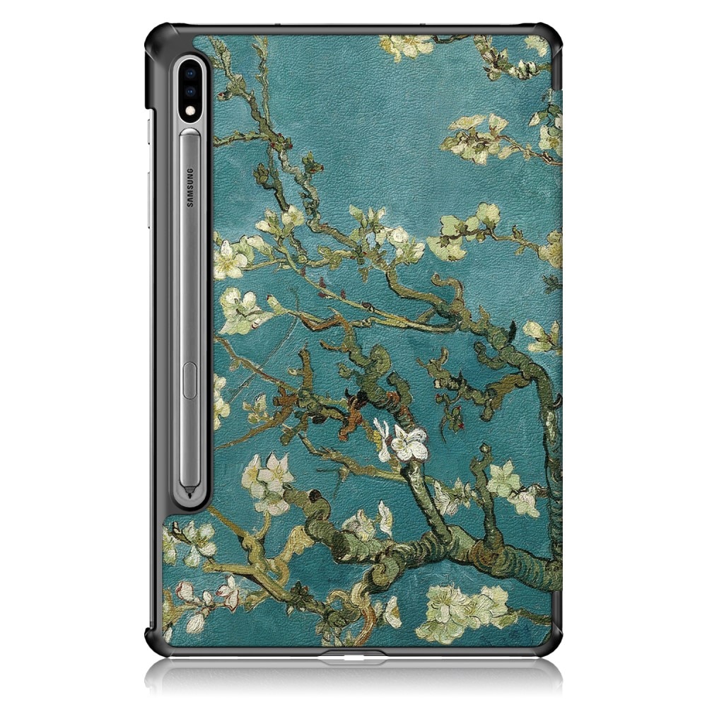 Etui Tri-fold Samsung Galaxy Tab S7 FE - Kirsebærblomster