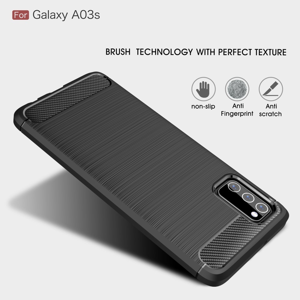 Brushed TPU Deksel Samsung Galaxy A03s Black