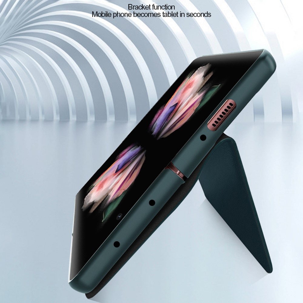 Ekte Lærveske Samsung Galaxy Z Fold 3 Svart