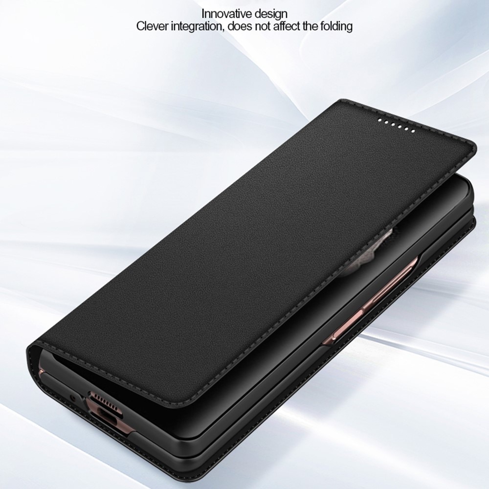 Ekte Lærveske Samsung Galaxy Z Fold 3 svart