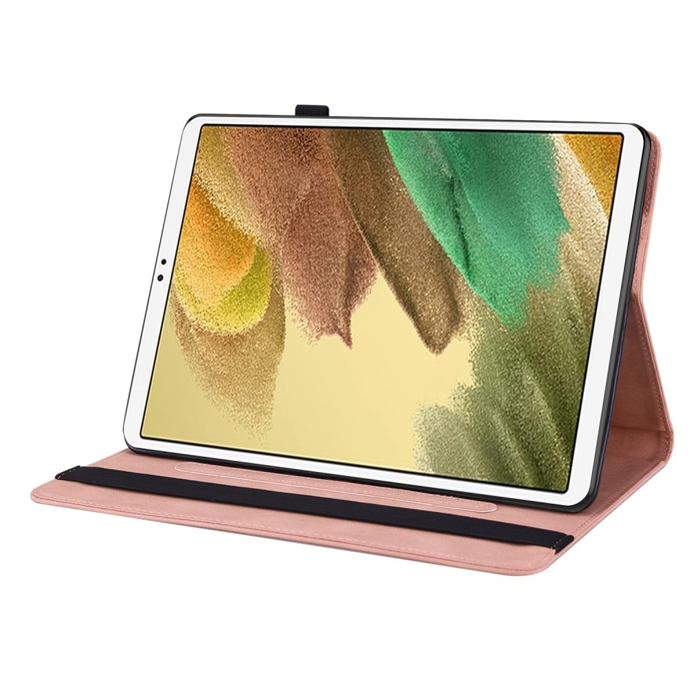 Lærveske Sommerfugler Samsung Galaxy Tab A7 Lite rosa
