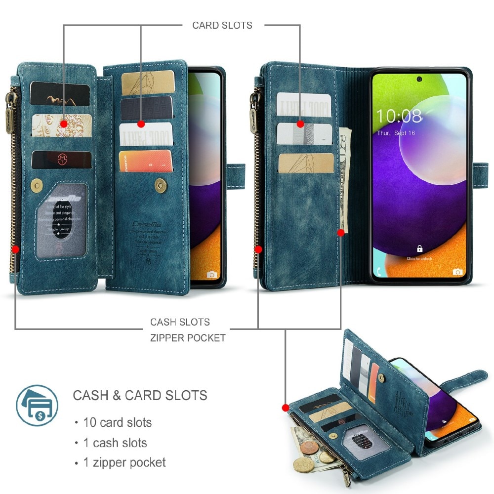 Zipper Wallet Samsung Galaxy A52/A52s blå