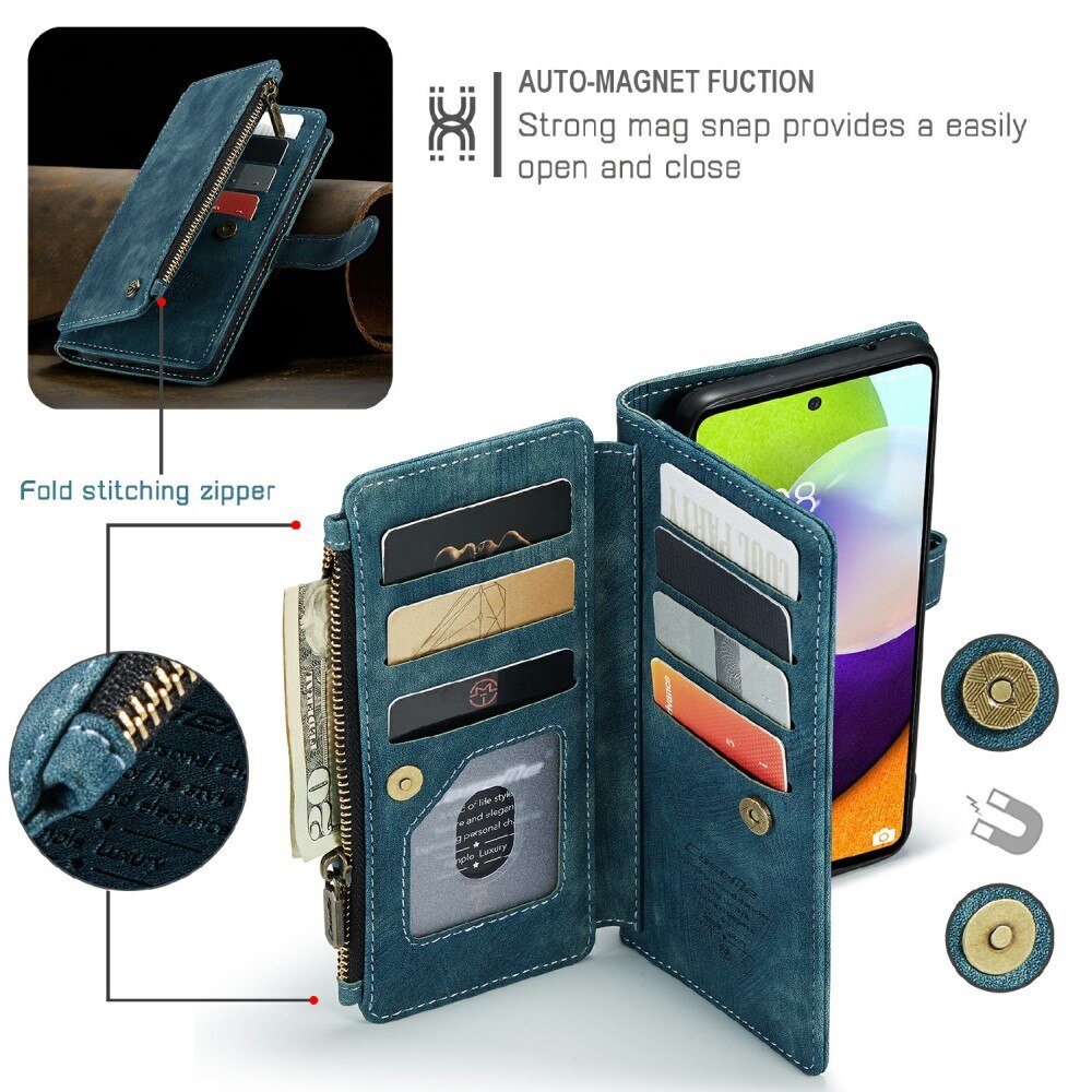 Zipper Wallet Samsung Galaxy A52/A52s blå