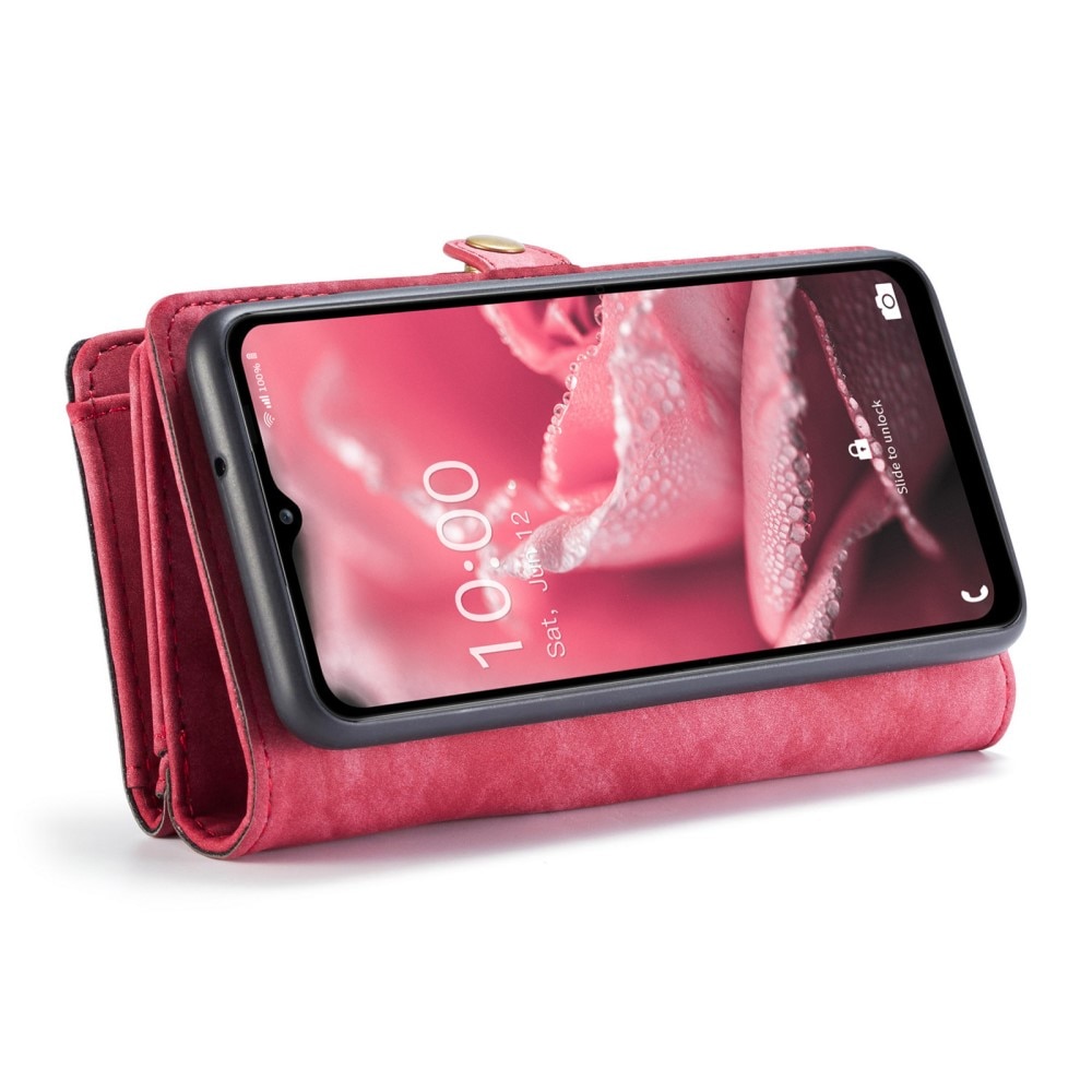 Multi-slot Lommeboksetui Samsung Galaxy A12 5G Rød