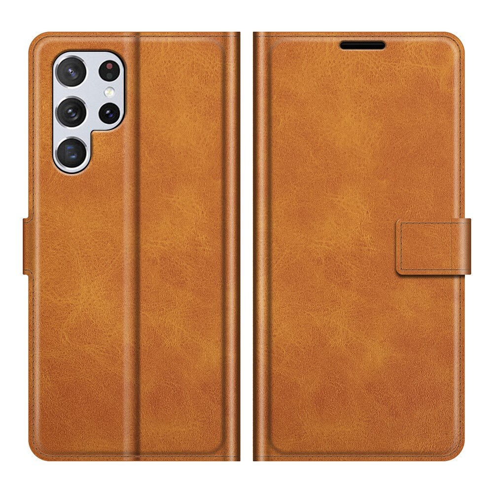 Leather Wallet Galaxy S22 Ultra Cognac