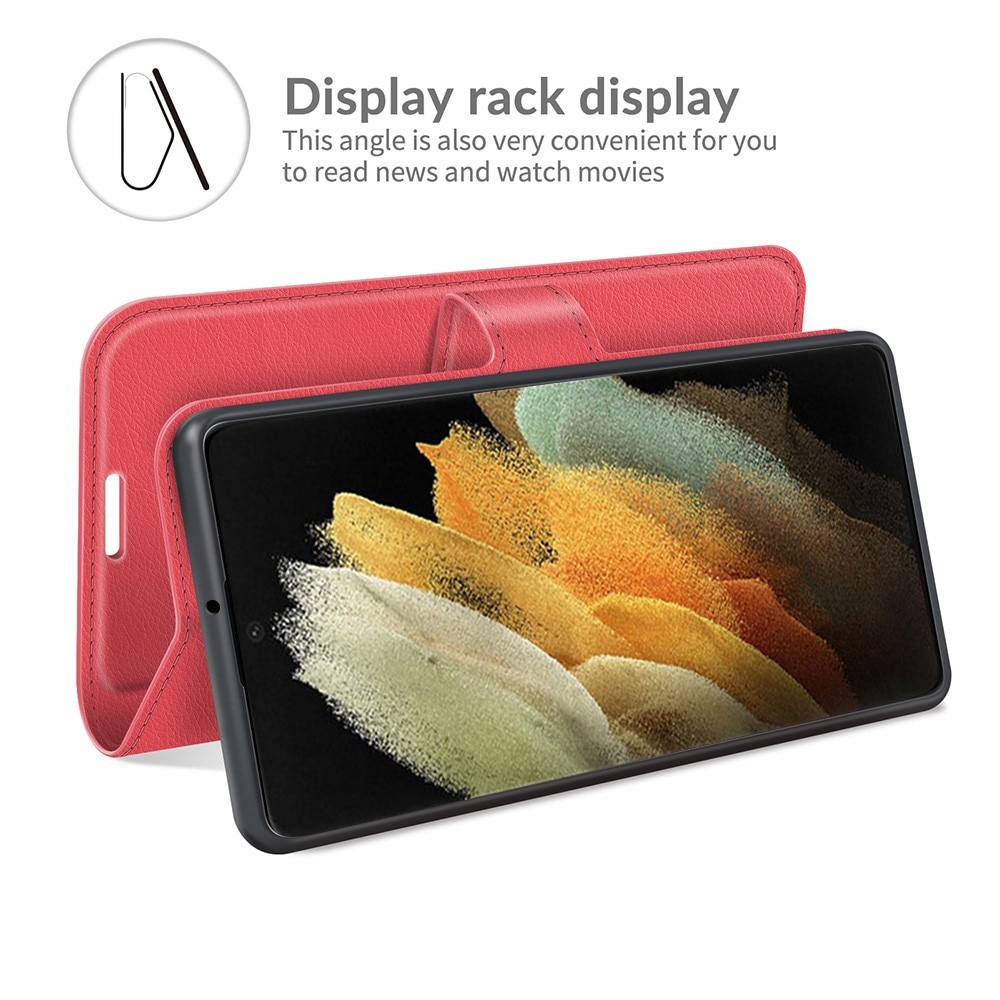 Mobilveske Galaxy S22 Ultra rød