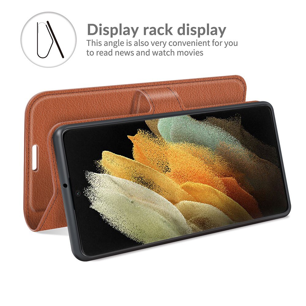Mobilveske Samsung Galaxy S22 Ultra Brun