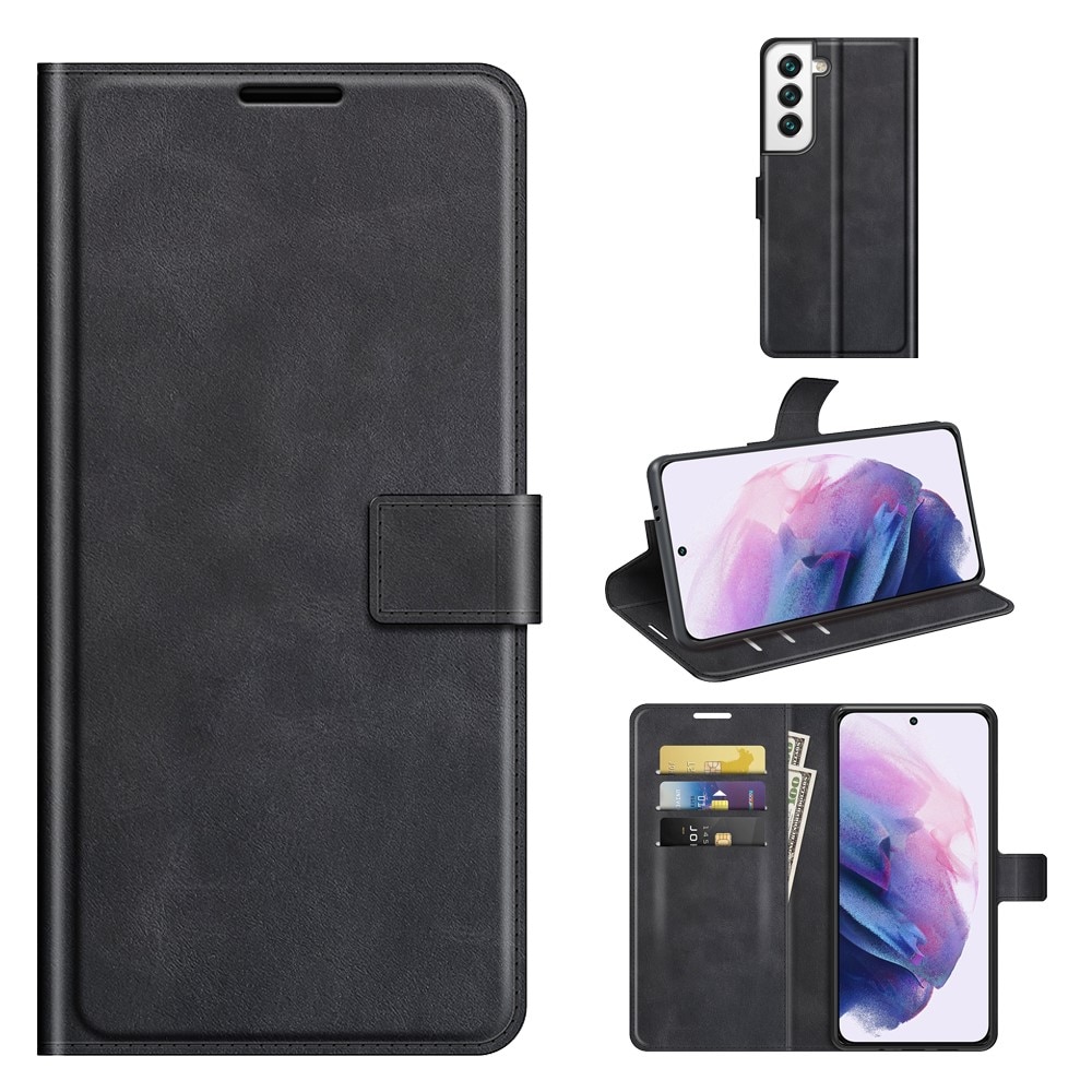 Leather Wallet Galaxy S22 Black